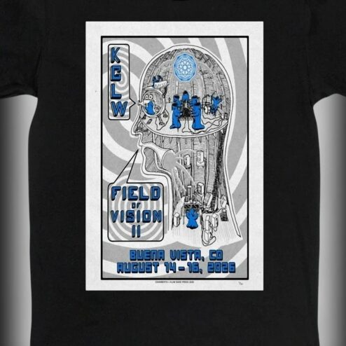 KGLW Field of Vision II Buena Vista CO 2026 Concert Tee, King Gizzard Psychedelic Rock Festival Graphic Shirt