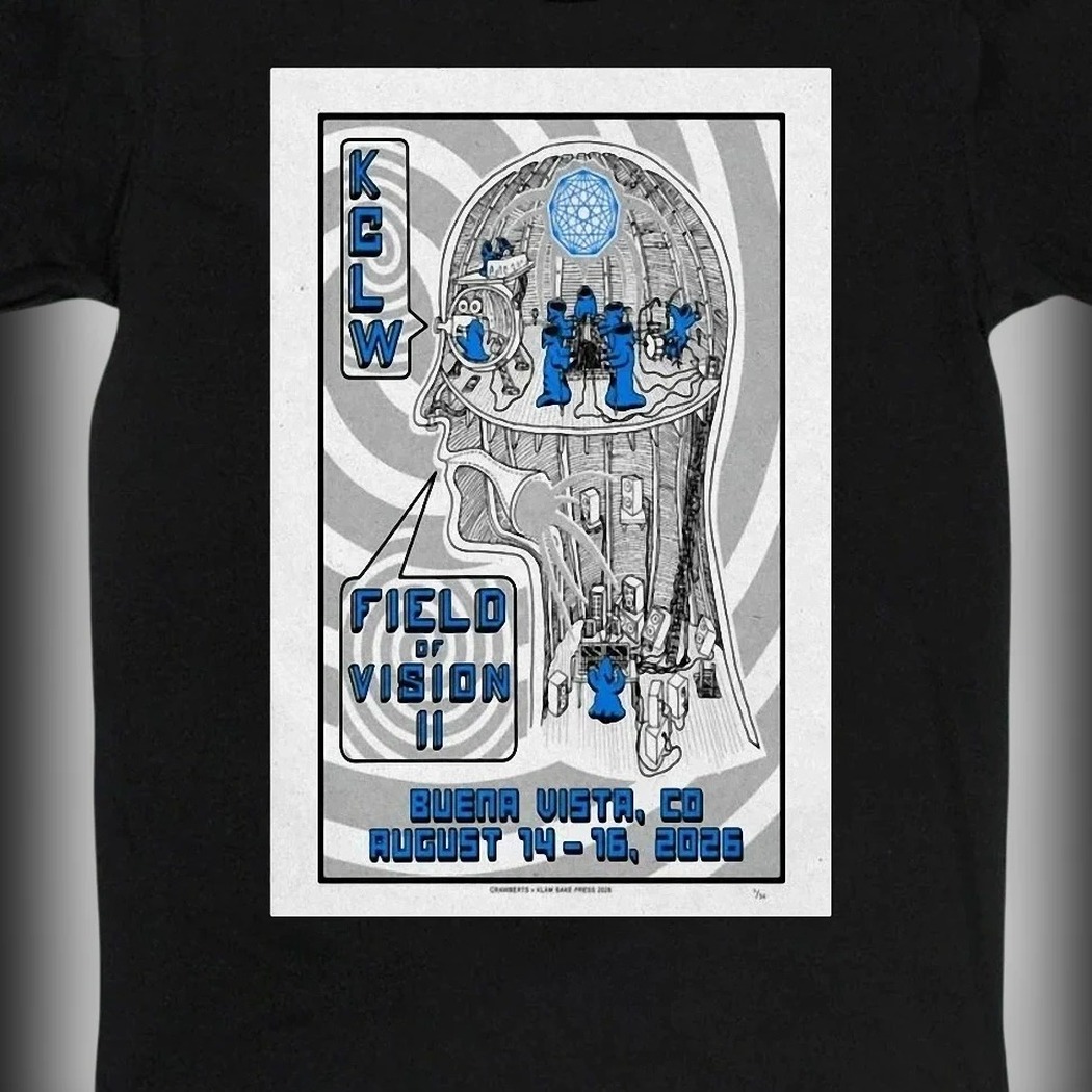 KGLW Field of Vision II Buena Vista CO 2026 Concert Tee, King Gizzard Psychedelic Rock Festival Graphic Shirt
