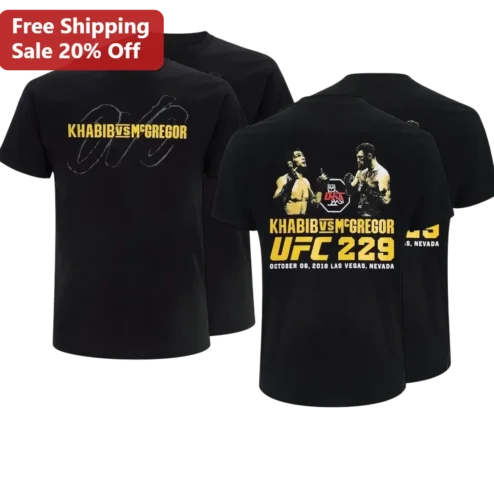 Khabib vs McGregor UFC Tee October 6 2018 Las Vegas Fight Night Commemorative Gift for MMA Fans