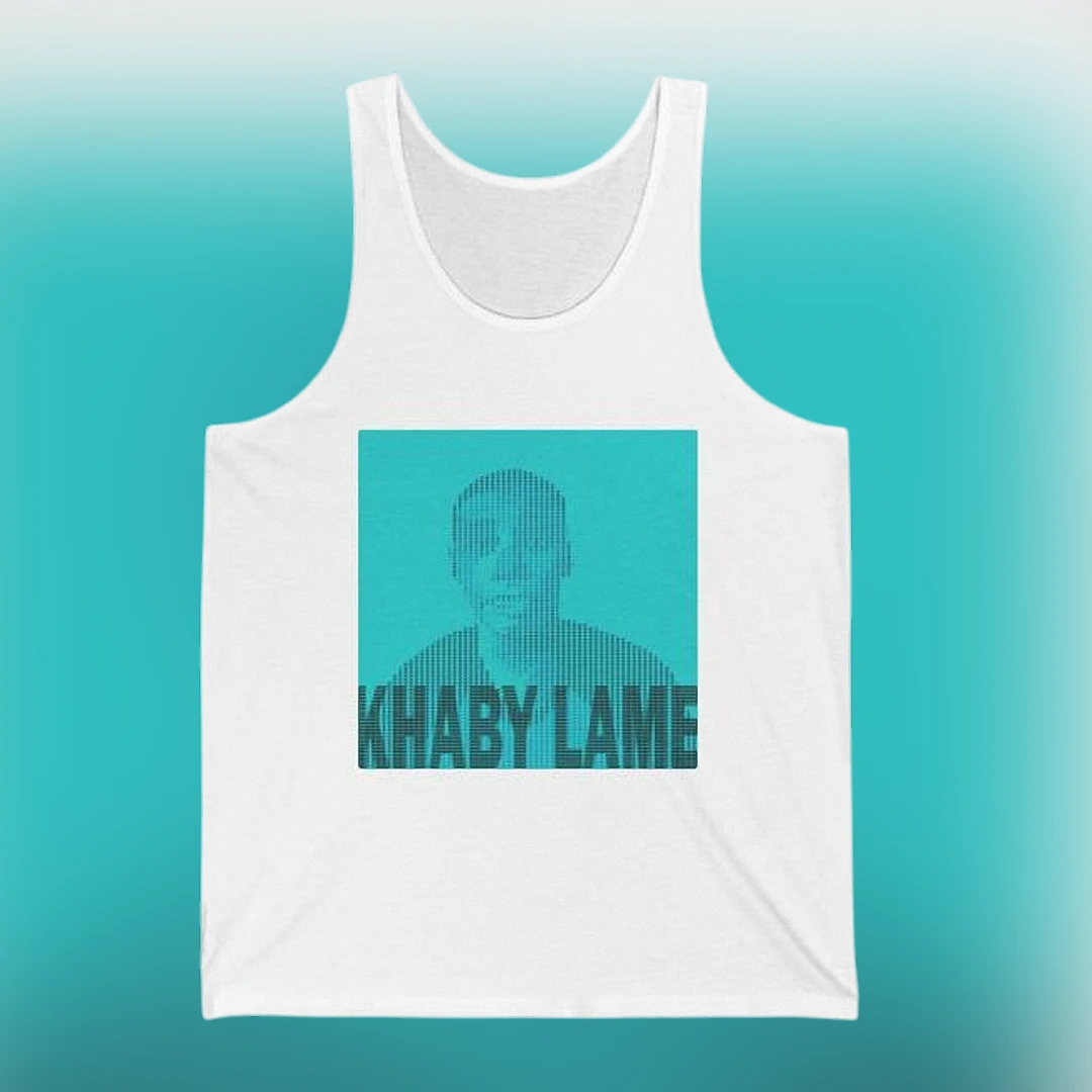 Khaby Lame Tank Top Halftone Graphic Viral Internet Star Merch Sleeveless Summer Top