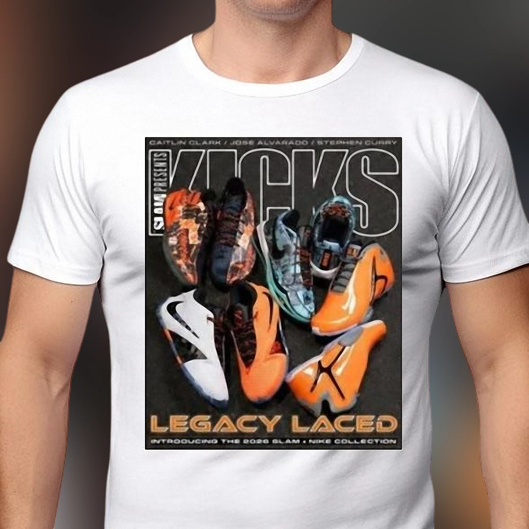 Kicks Legacy Laced Sneakerhead Graphic Tee, Basketball Shoes Streetwear Magazine Shirt for Fans