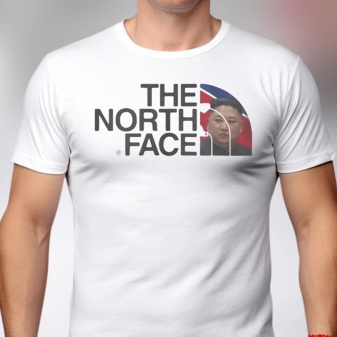 Kim Jong Un The North Face Parody Tee Funny Political Meme Graphic Shirt