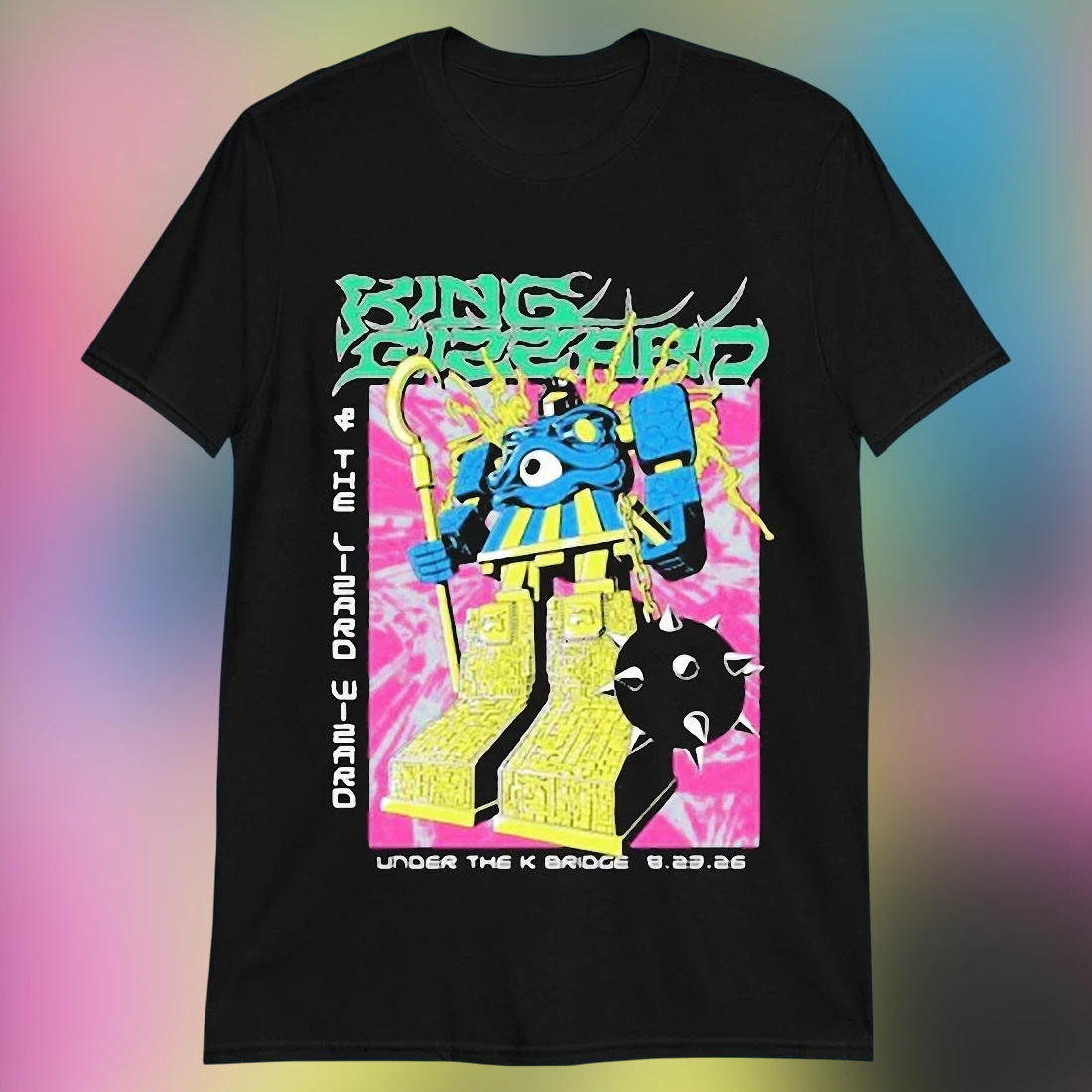 King Gizzard and the Lizard Wizard Tee Under the K Bridge Concert Merch Graphic Shirt