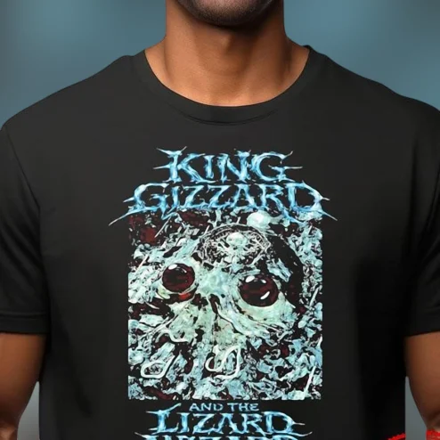 King Gizzard and the Lizard Wizard Tee Vintage Psych Rock Band Graphic Shirt for Fans