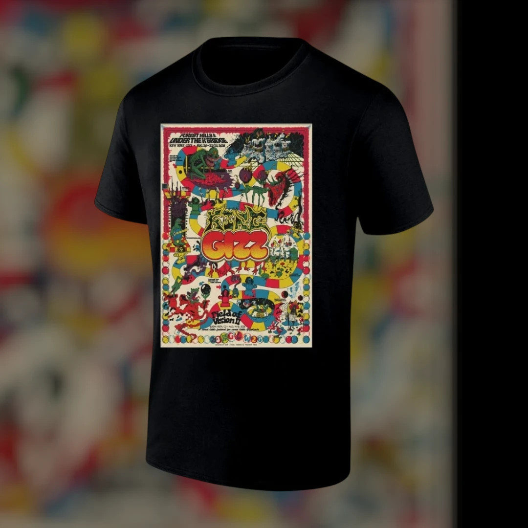 King Gizzard Forest Hills 2024 Tee Field of Vision II Under The K Bridge NYC Concert Shirt