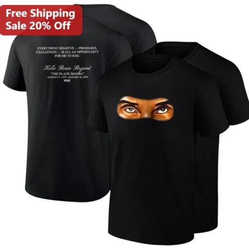 Kobe Bryant Quote Tee, Everything Negative Pressures Challenges Is All An Opportunity For Me To Rise, Black Mamba Memorial Basketball Fan Gift