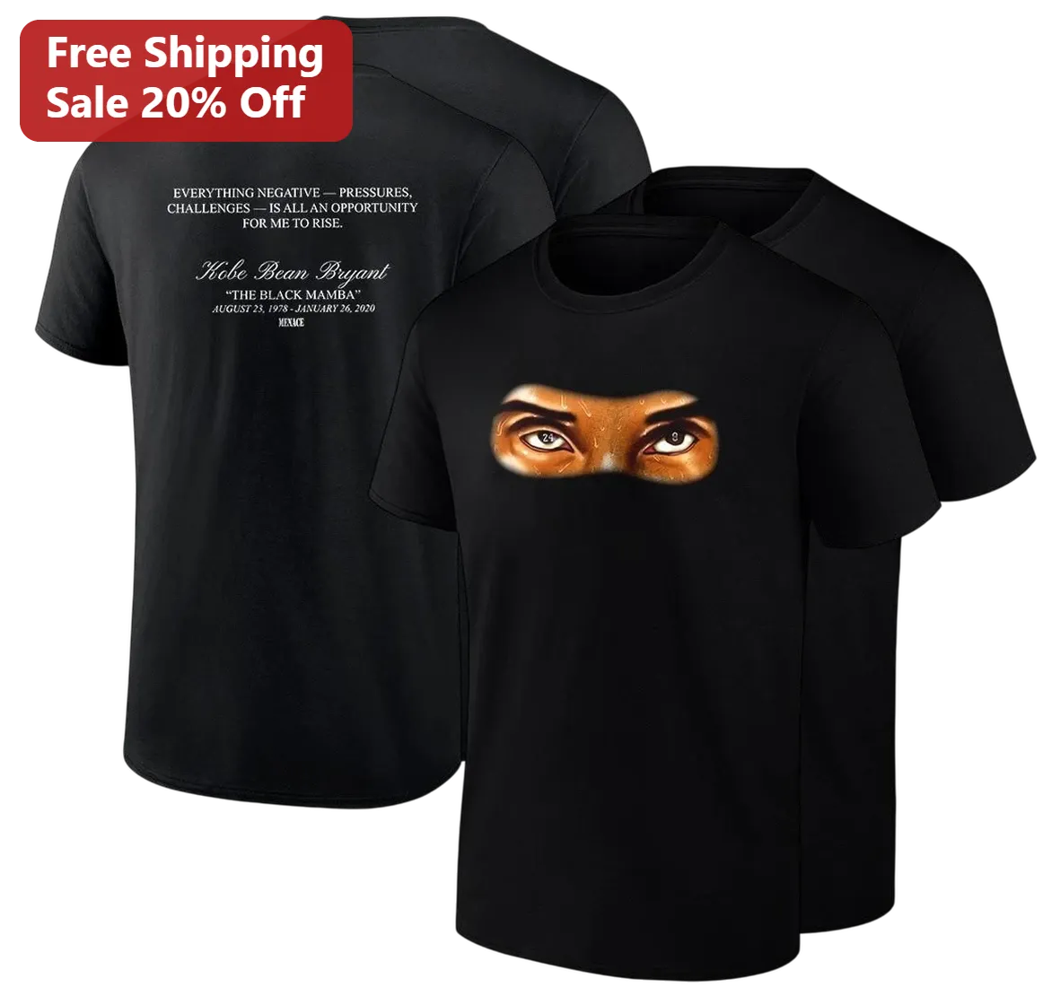 Kobe Bryant Quote Tee, Everything Negative Pressures Challenges Is All An Opportunity For Me To Rise, Black Mamba Memorial Basketball Fan Gift