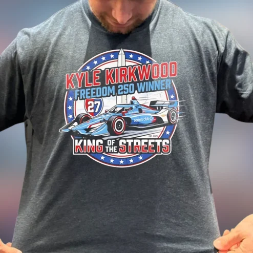 Kyle Kirkwood Freedom Winner King of the Streets Tee, IndyCar Racing Fan Graphic Shirt