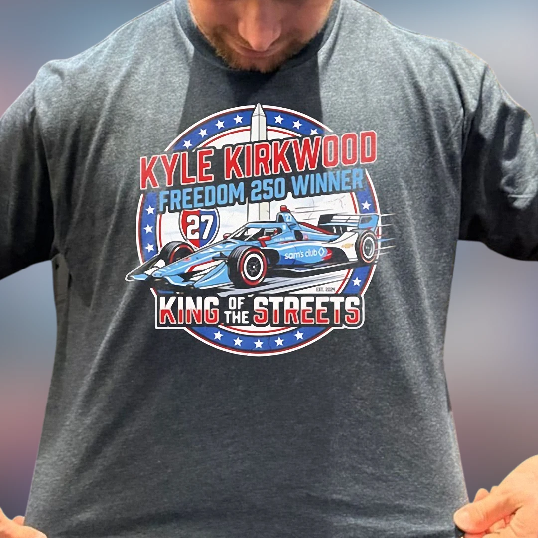 Kyle Kirkwood Freedom Winner King of the Streets Tee, IndyCar Racing Fan Graphic Shirt