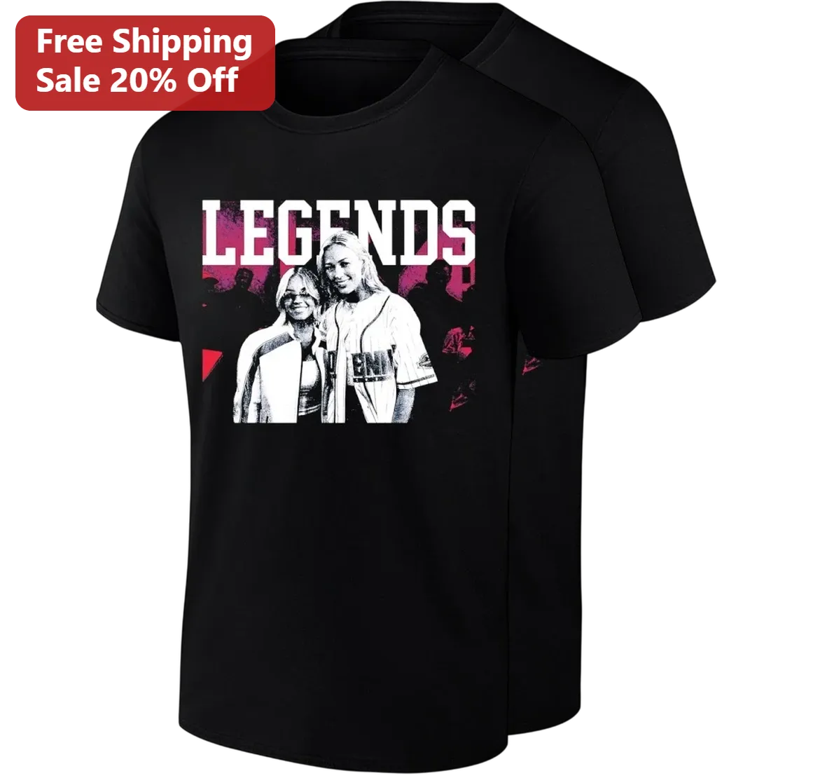Legends Caitlin Clark Angel Reese Tee WNBA Basketball Fan Gift for Women