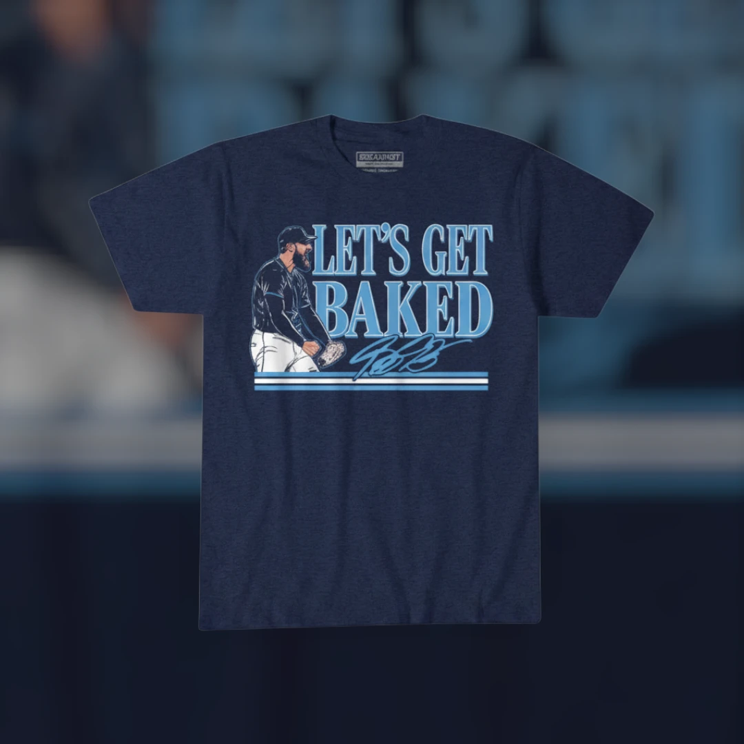 Let's Get Baked Funny Baseball Pitcher Tee Sports Humor Gift