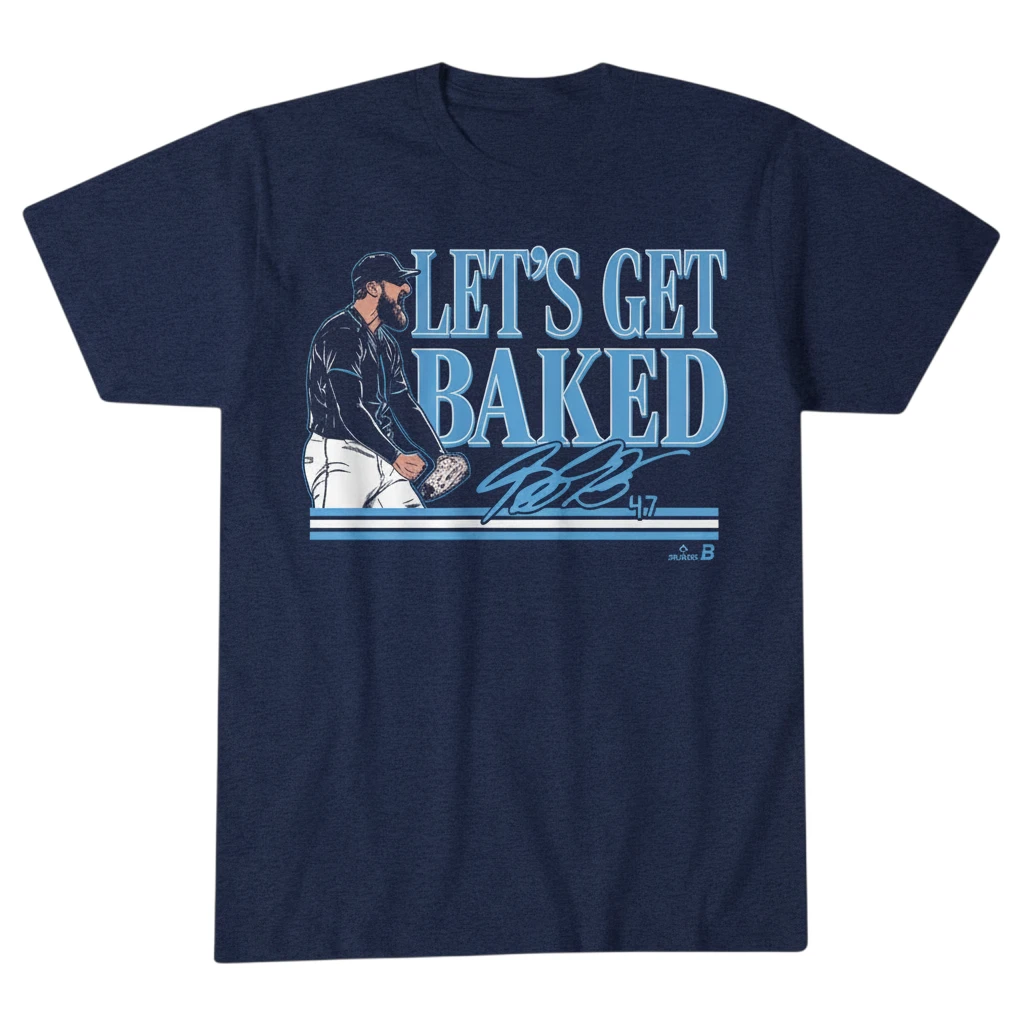 Let's Get Baked Funny Baseball Tee Pitcher Sports Humor T-Shirt for Men