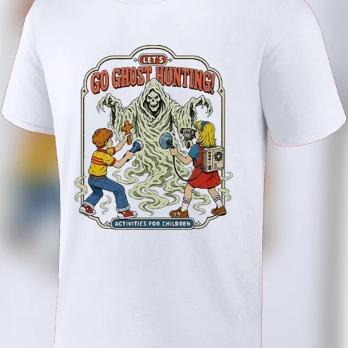 Let's Go Ghost Hunting Activities for Children Tee Vintage Retro Spooky Halloween Graphic Shirt
