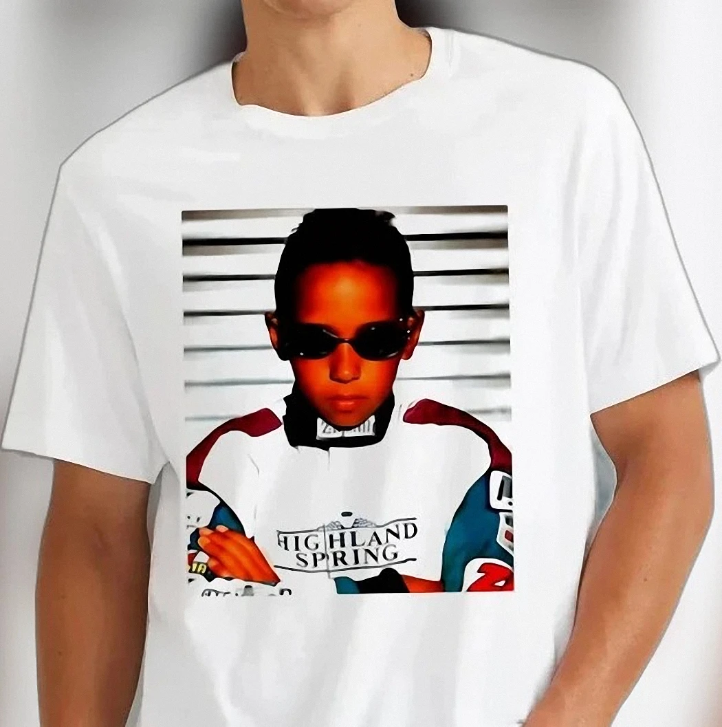 Lewis Hamilton Vintage Racing Graphic Tee, Retro Young Karting Photo T-Shirt, Formula 1 Fan Merch Gift