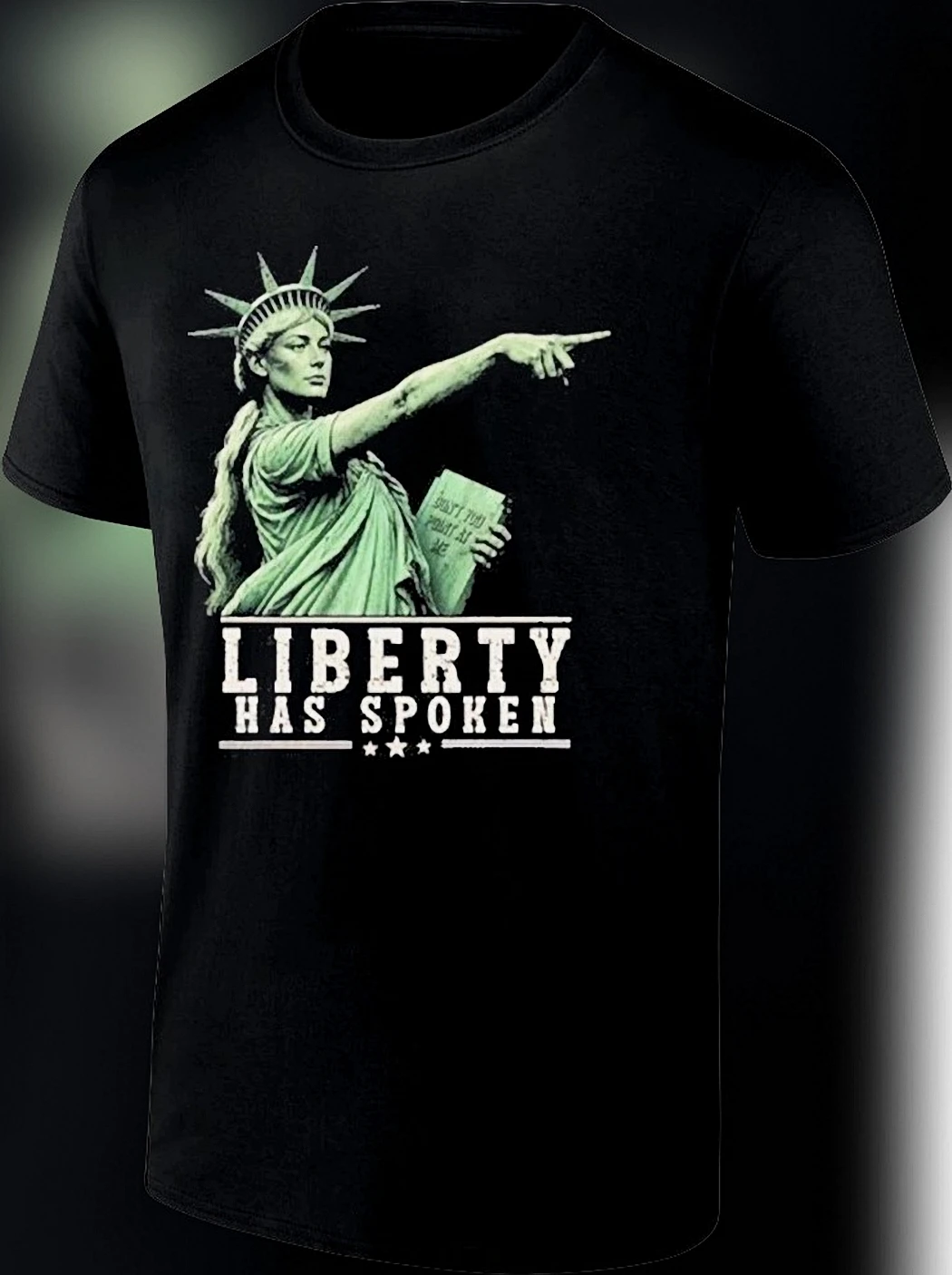 Liberty Has Spoken Statue of Liberty Patriotic Graphic Tee, Vintage Americana Freedom Statement Shirt