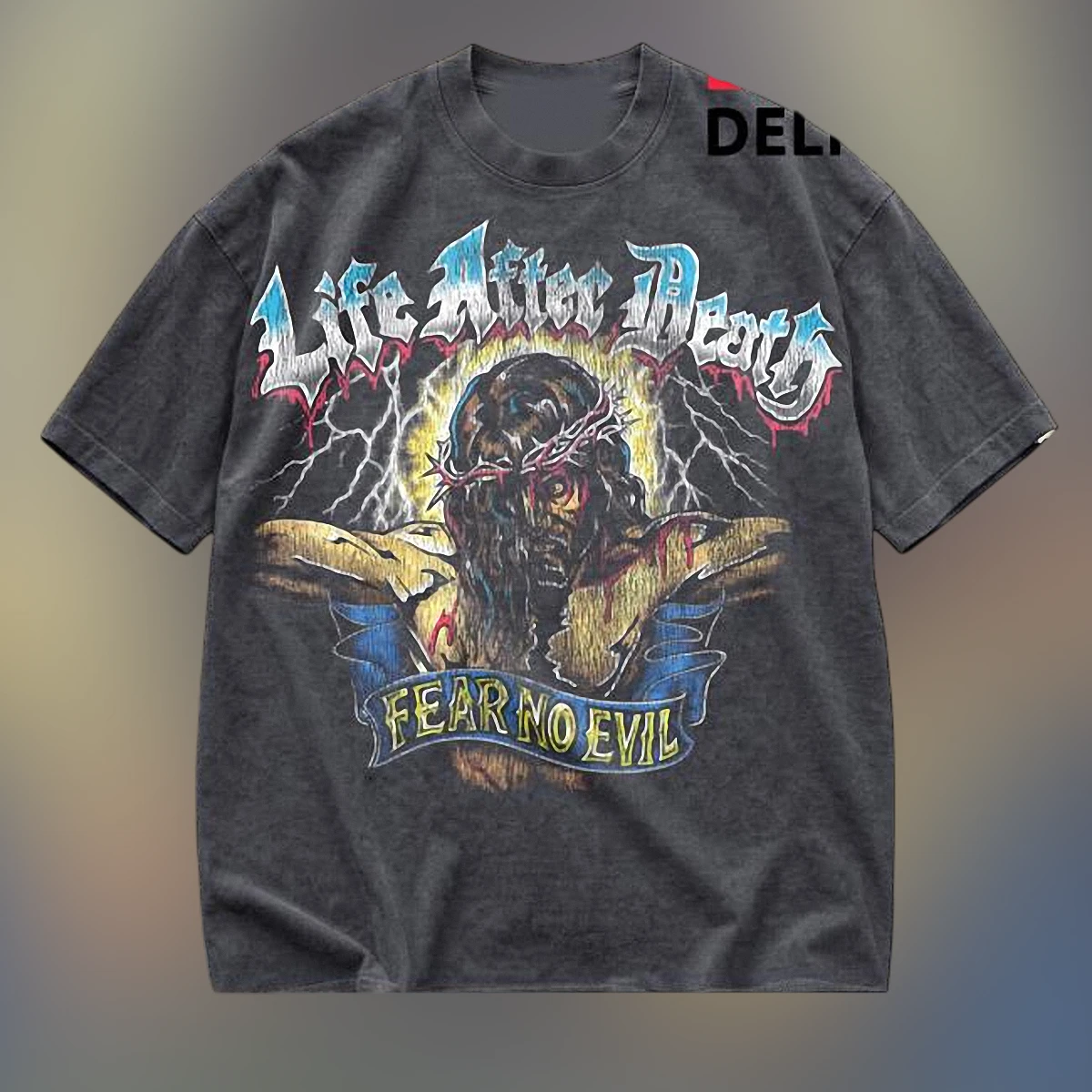 Life After Death Fear No Evil Tee Jesus Christ Vintage Gothic Christian Graphic Shirt