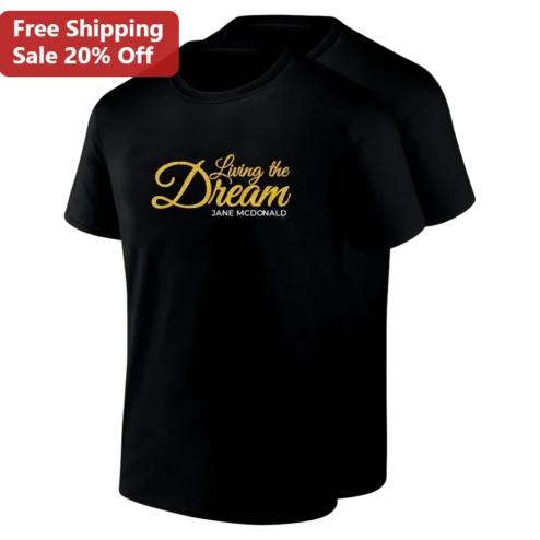 Living the Dream Tee Custom Name Personalized Inspirational Quote Gift for Women Men Fans