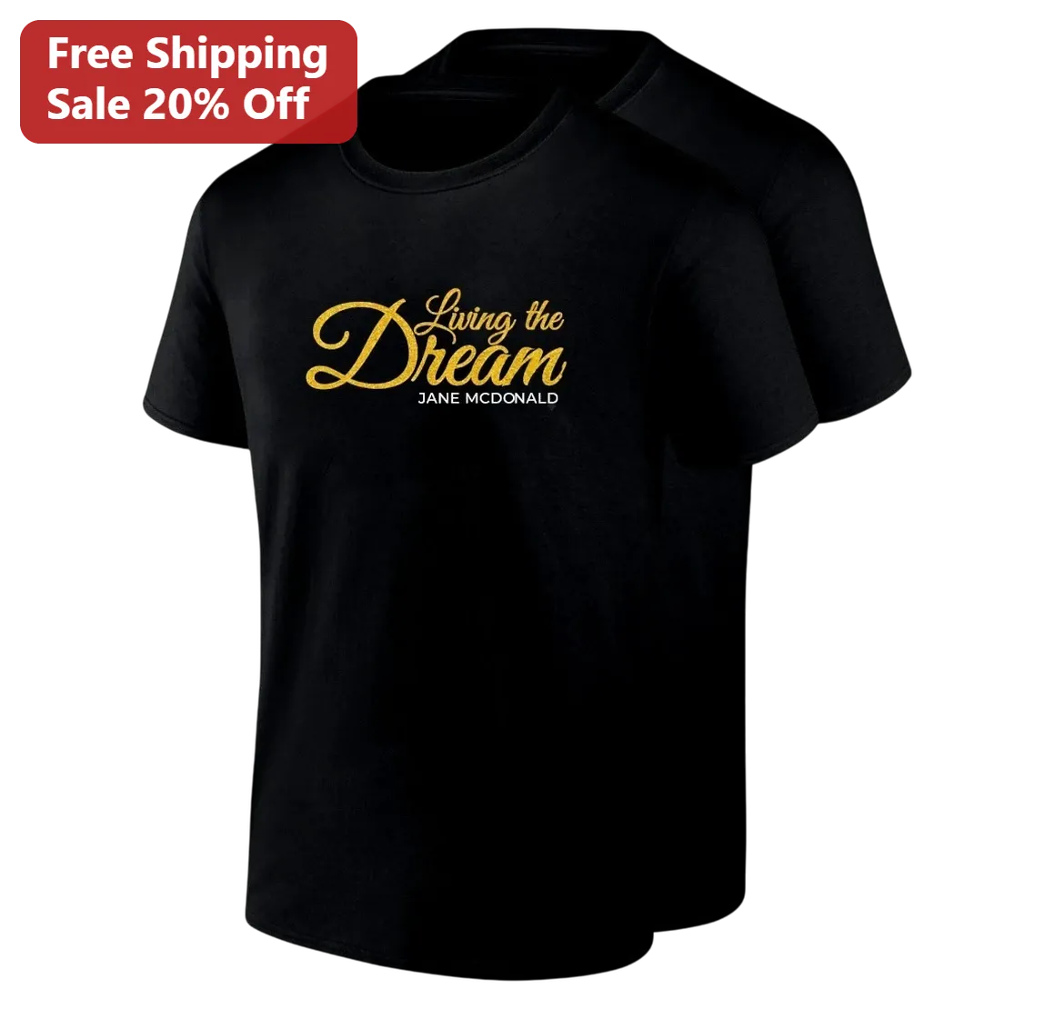 Living the Dream Tee Custom Name Personalized Inspirational Quote Gift for Women Men Fans