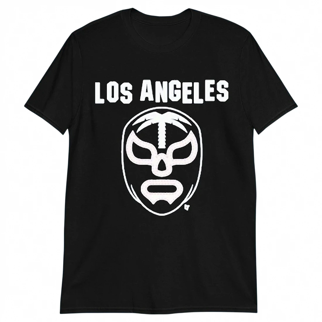 Los Angeles Lucha Libre Mask Tee, Vintage LA Palm Tree Wrestling Graphic Shirt