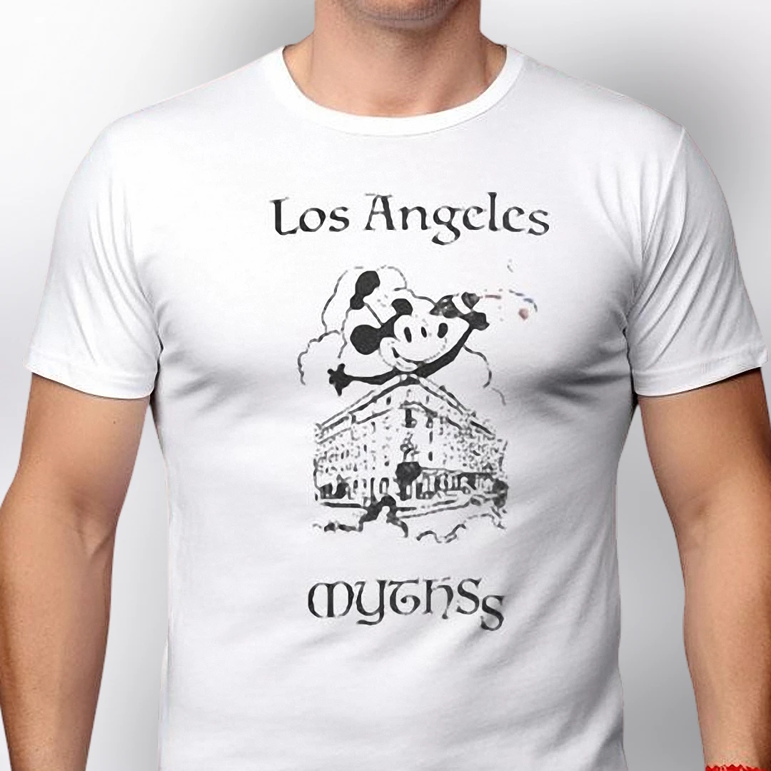 Los Angeles MYTHSS Retro Cartoon Graphic Tee, Vintage Streetwear City Shirt