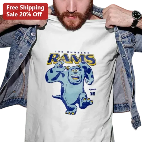 Los Angeles Rams Sulley Monsters Inc Mashup Tee, NFL Football Fan Gift