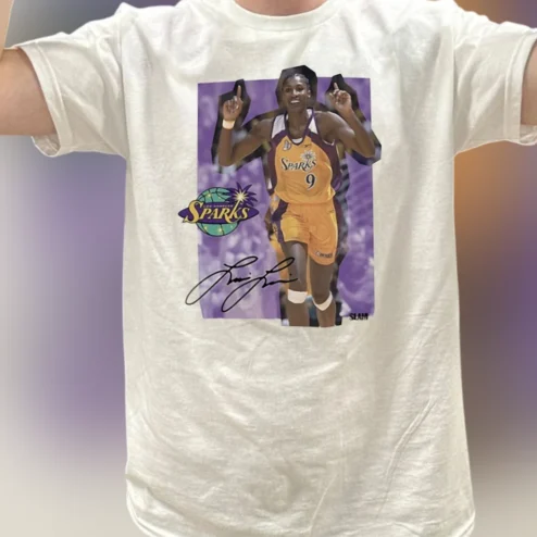 Los Angeles Sparks Lisa Leslie Retro Basketball Tee, Vintage WNBA Fan Graphic Shirt