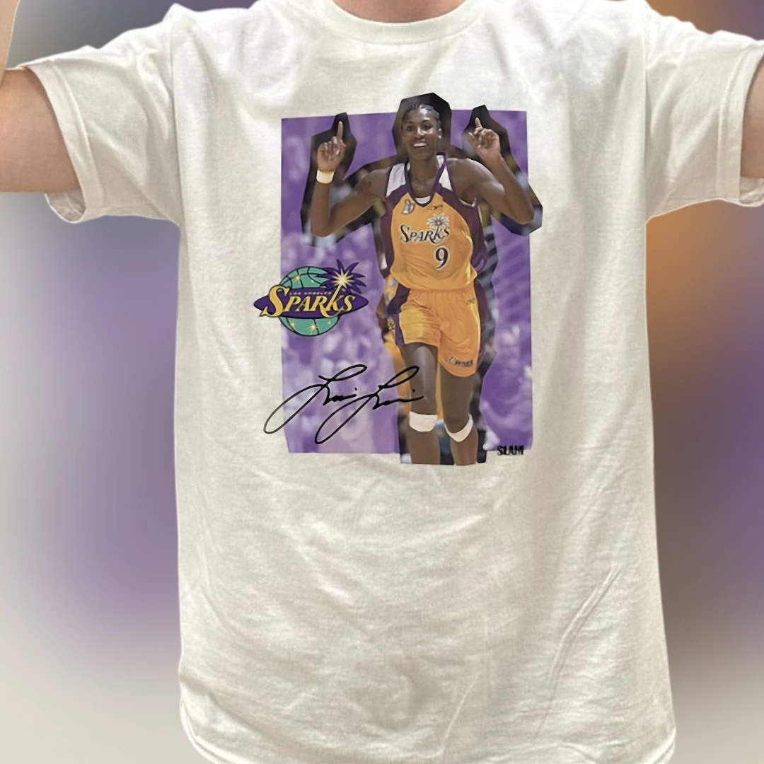 Los Angeles Sparks Lisa Leslie Retro Basketball Tee, Vintage WNBA Fan Graphic Shirt