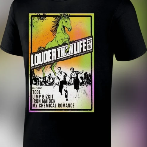 Louder Than Life 2026 Festival Tee, Louisville KY Poster Style Rock Concert Lineup Shirt