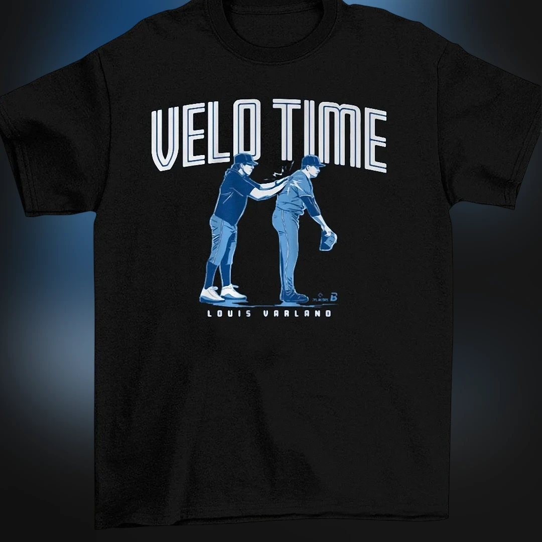 Louis Varland Velo Time Baseball Graphic Tee, Vintage Style Minnesota Pitcher Fan Shirt