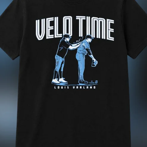 Louis Varland Velo Time Pitcher Tee, Baseball Fan Graphic T-Shirt Gift for Men and Women