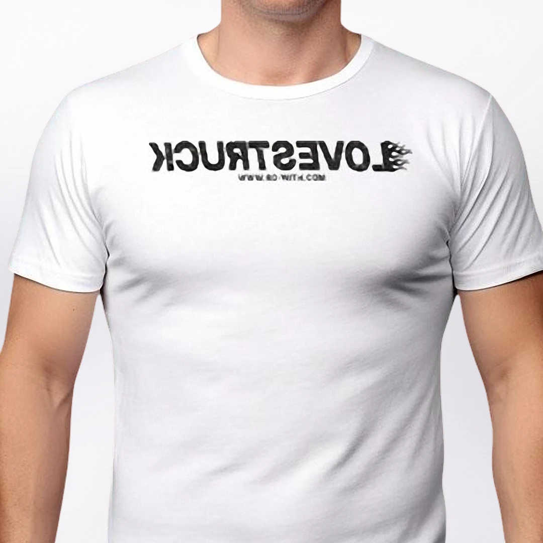Lovestruck Mirror Text Graphic Tee, Romantic Flame Slogan Shirt for Men and Women, Trendy Streetwear Gift