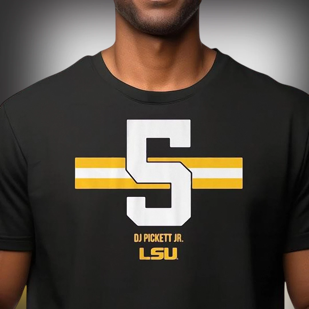 LSU 5 Football Jersey Style Tee Personalized Game Day Fan Shirt