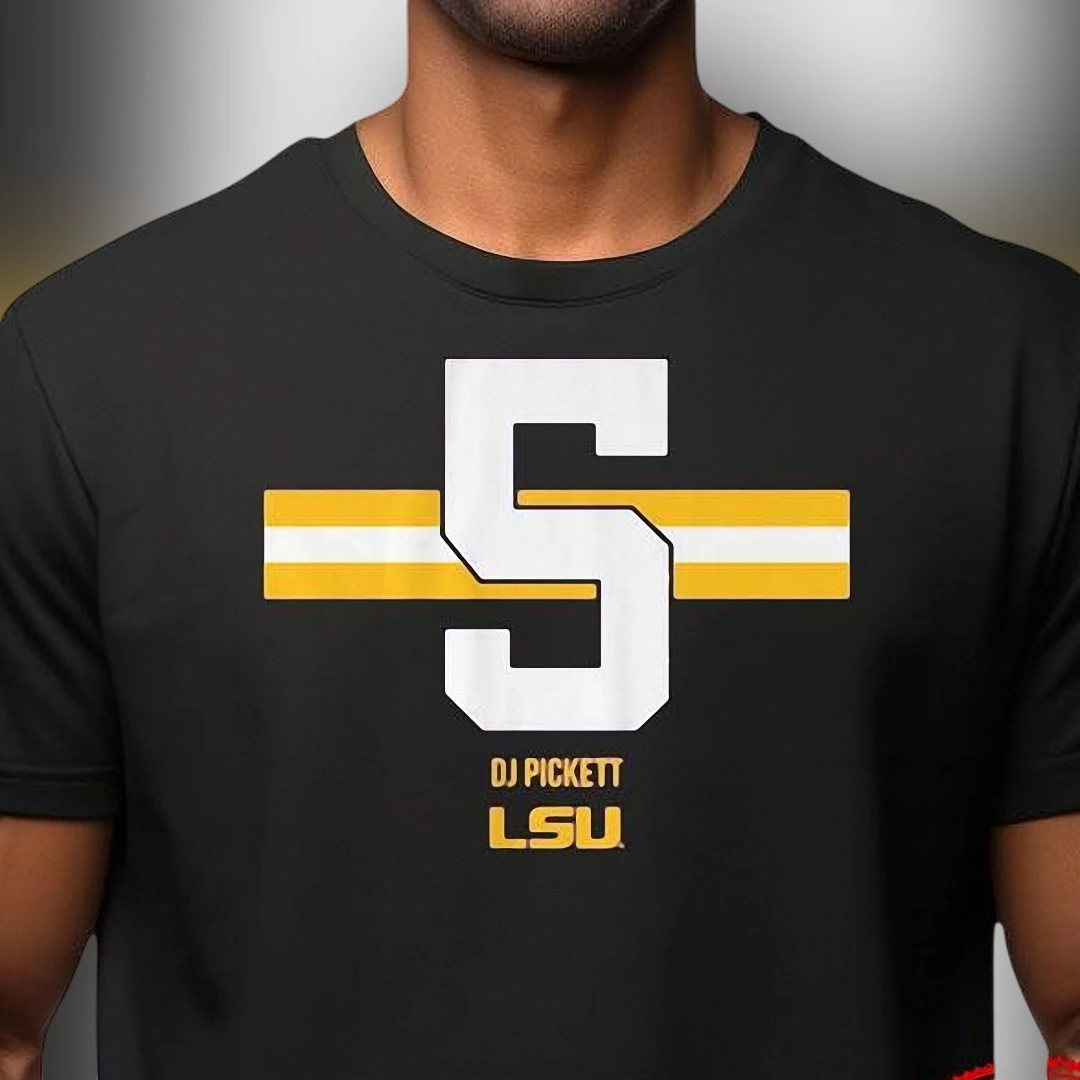 LSU Tigers Football Game Day Tee, Number 5 Sports Fan Shirt for Tailgate and Alumni Gift