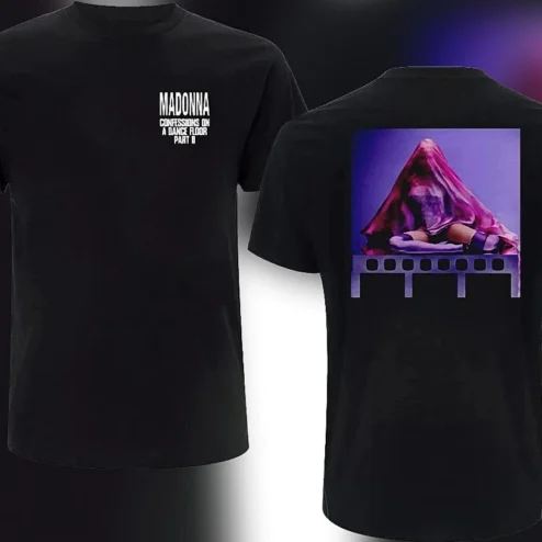Madonna Confessions on a Dance Floor Part II Tee, Two Sided Pop Music Album Merch Shirt for Fans