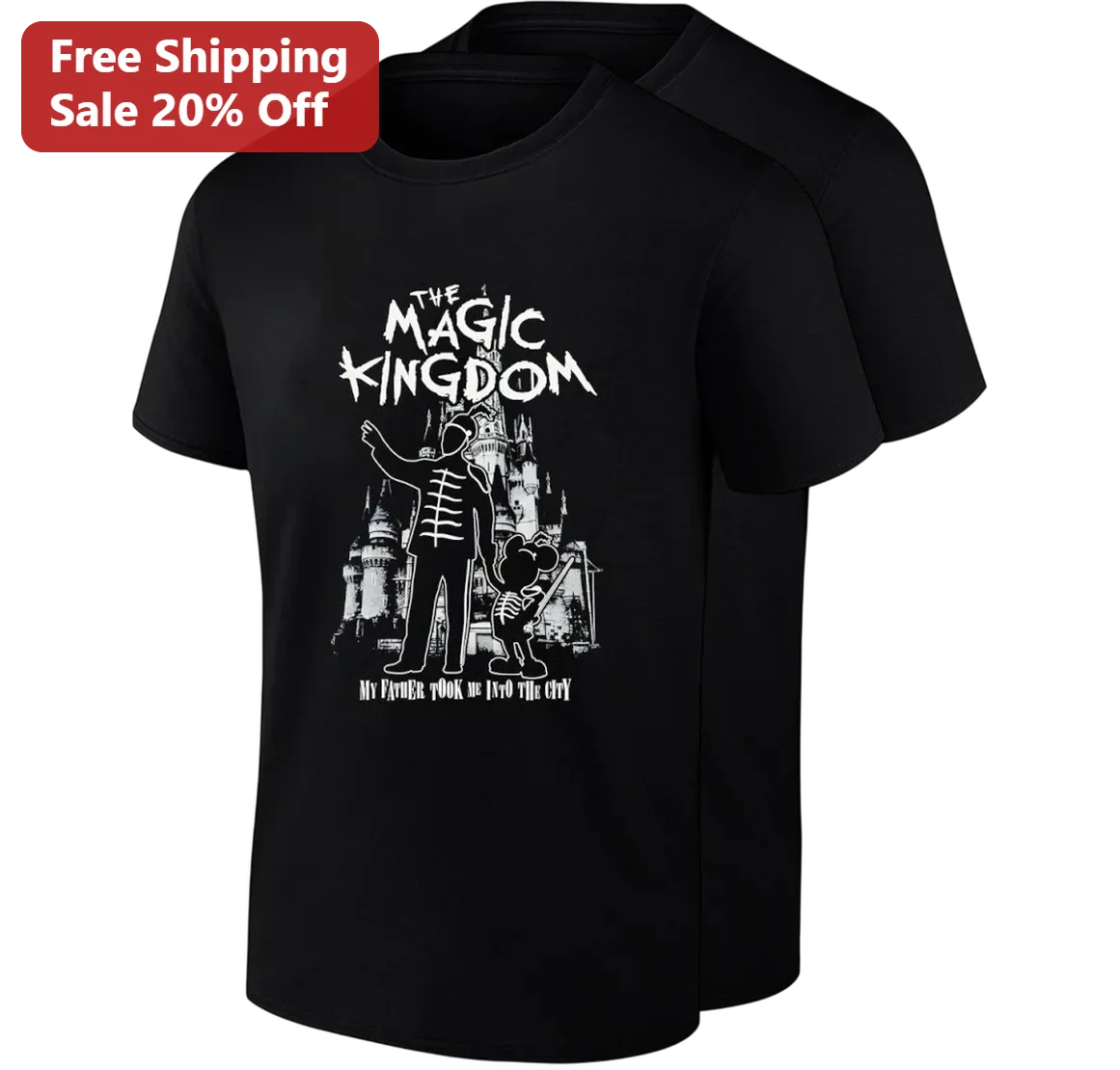Magic Kingdom My Father Took Me Into The City Tee, Emo Disney Mashup Shirt, Black Parade Parody Gift for Disney and Emo Fans