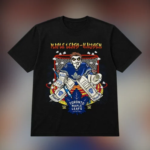 Maple Leafs-Hausen Danhausen Hockey Goalie Graphic Tee, Funny Wrestling Fan Shirt Gift