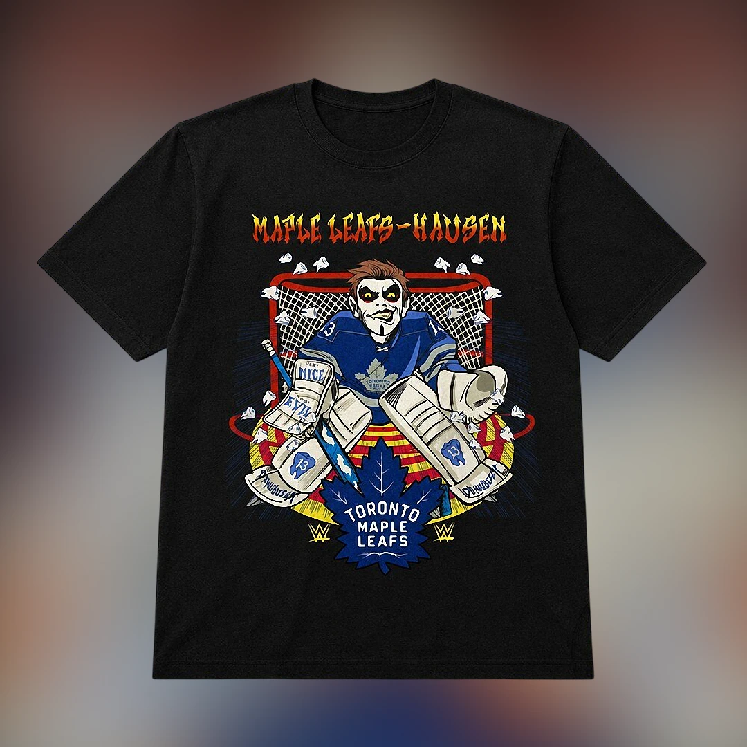 Maple Leafs-Hausen Danhausen Hockey Goalie Graphic Tee, Funny Wrestling Fan Shirt Gift