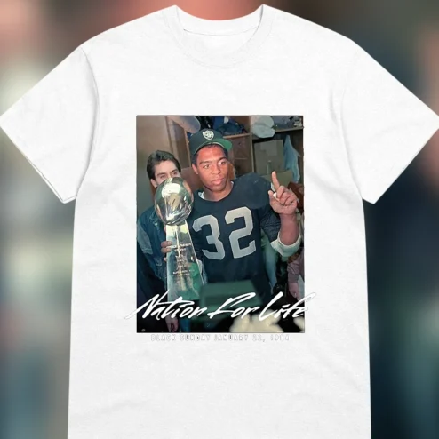 Marcus Allen Super Bowl XVIII Black Sunday Tee, Vintage 1984 Raiders Nation For Life Football Graphic Shirt