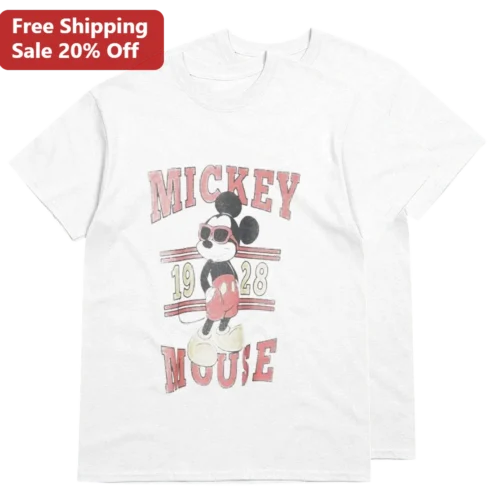Mickey Mouse 1928 Vintage Graphic Tee, Retro Steamboat Willie Classic Disney Shirt Gift for Disney Fans and Collectors