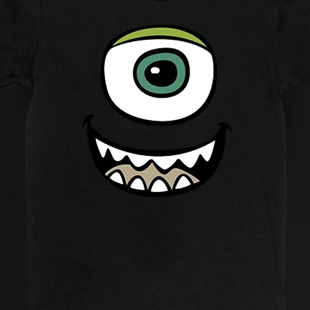 Mike Wazowski Eye Face Graphic Tee Monsters Inc Halloween Character Shirt for Disney Fans