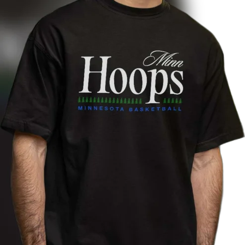 Minn Hoops Minnesota Basketball Tee Retro Sports Fan Graphic Shirt Gift