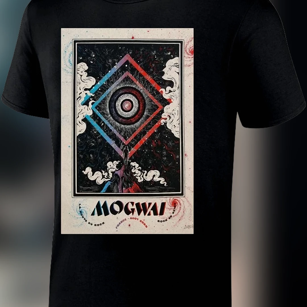 Mogwai Band Concert Poster Graphic Tee Post-Rock Music Fan Shirt Alternative Indie Rock Gift