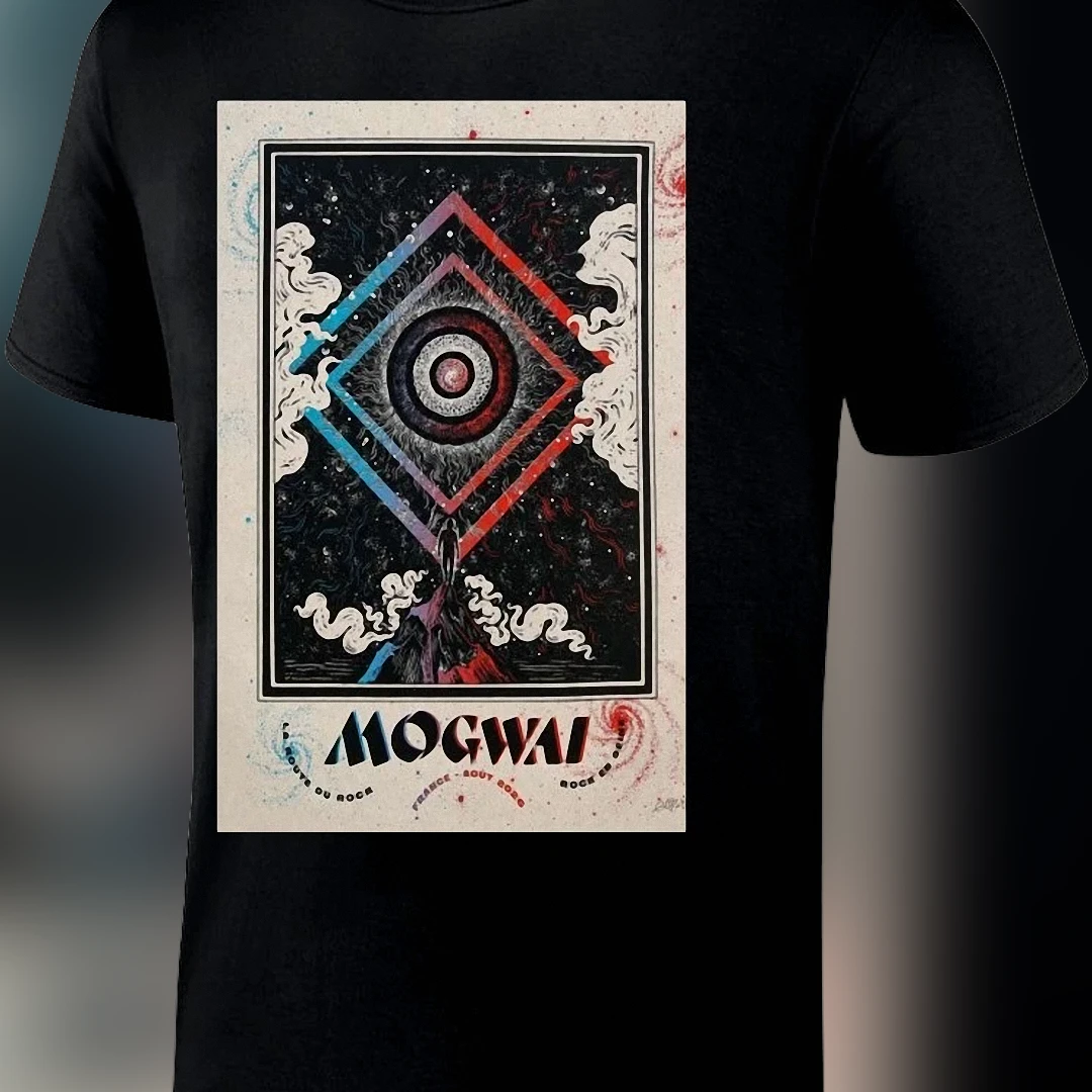 Mogwai La Route Du Rock France 2026 Tee, Post Rock Concert Poster Graphic T-Shirt Souvenir