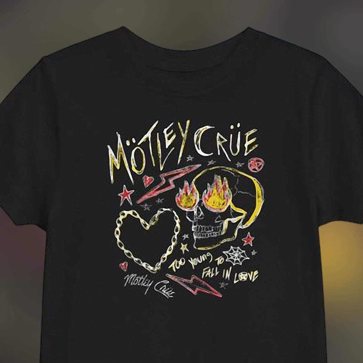 Mötley Crüe Too Young To Fall In Love Tee Vintage Rock Band Graphic T-Shirt