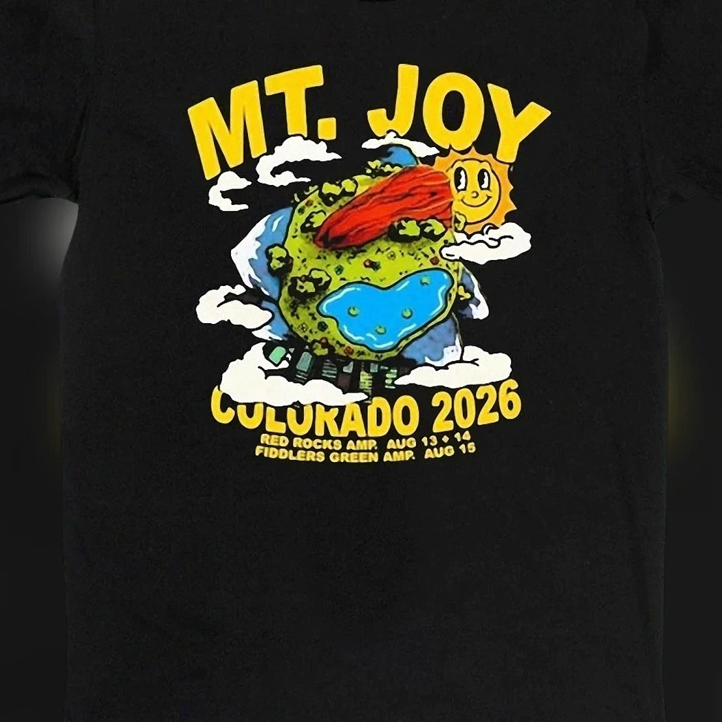 Mt. Joy Colorado 2026 Red Rocks Fiddlers Green Tour Tee, Commemorative Live Concert Souvenir Shirt