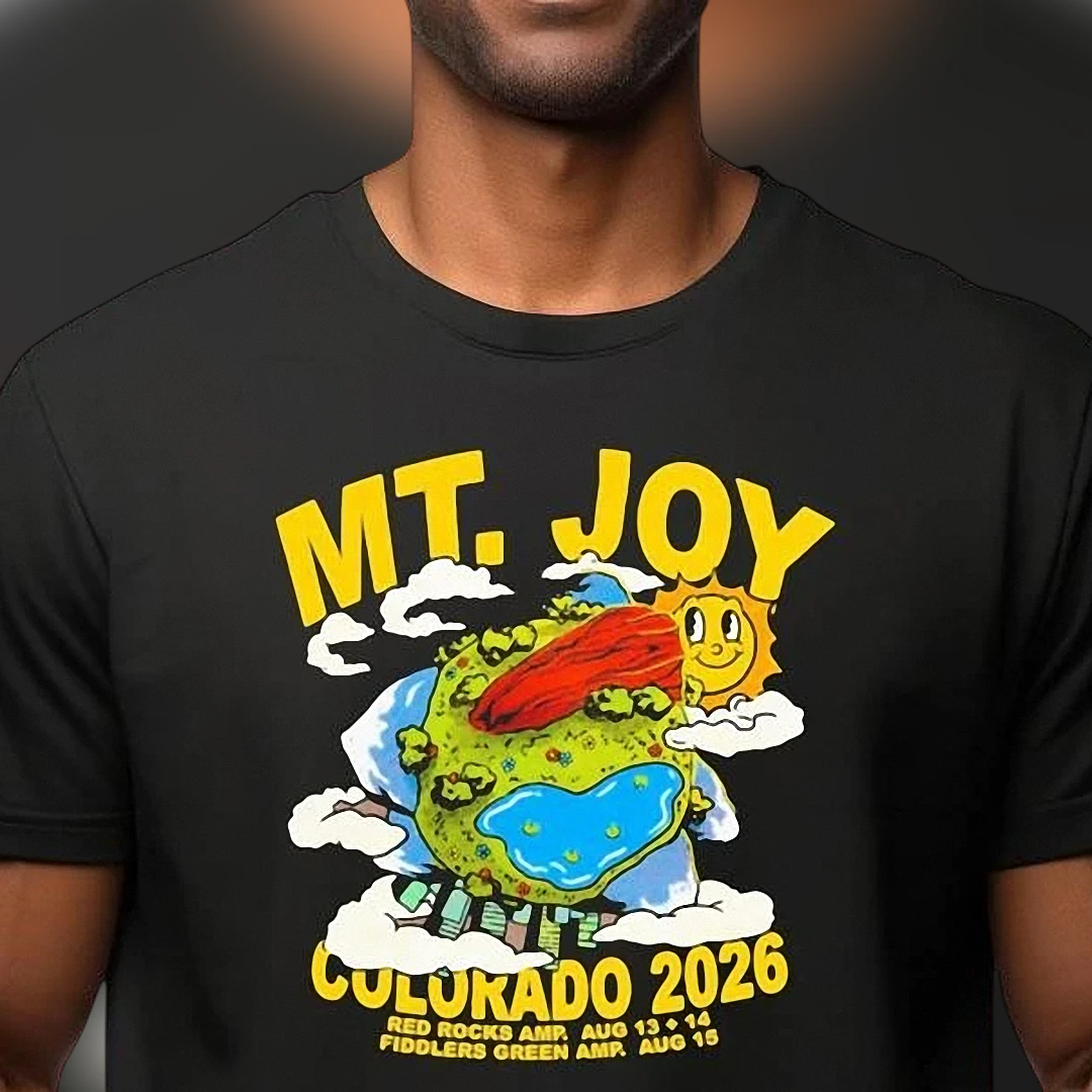 Mt. Joy Colorado 2026 Red Rocks Tour Tee Fiddlers Green Concert Souvenir Graphic Shirt