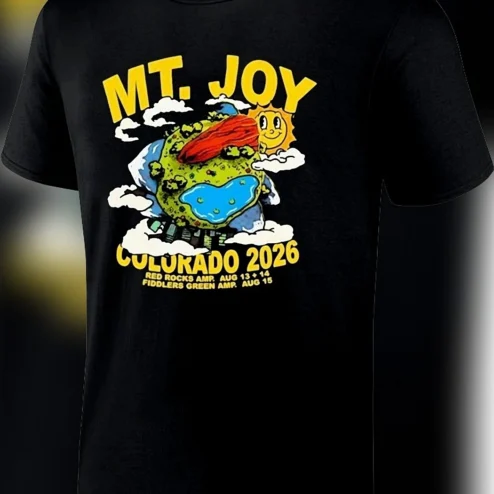 Mt. Joy Colorado 2026 Tee Red Rocks Aug 13-14 Fiddlers Green Aug 15 Live Concert Tour Shirt