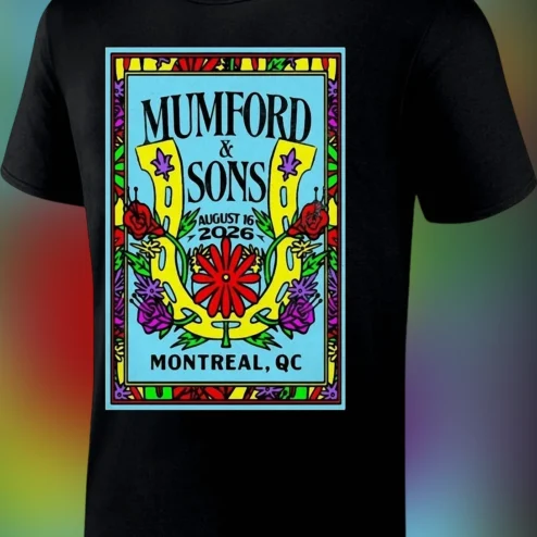 Mumford Sons August 16 2026 Montreal QC Tee Folk Rock Tour Concert Souvenir Shirt