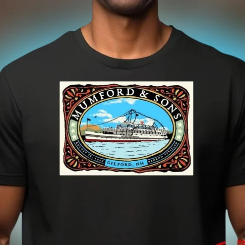 Mumford Sons Gilford NH Concert Tee Vintage BankNH Pavilion August Tour Souvenir Music Shirt