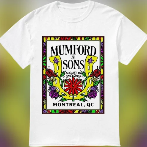 Mumford Sons Horseshoe Graphic Tee, Vintage Folk Rock Band Tour T-Shirt, Music Lover Gift